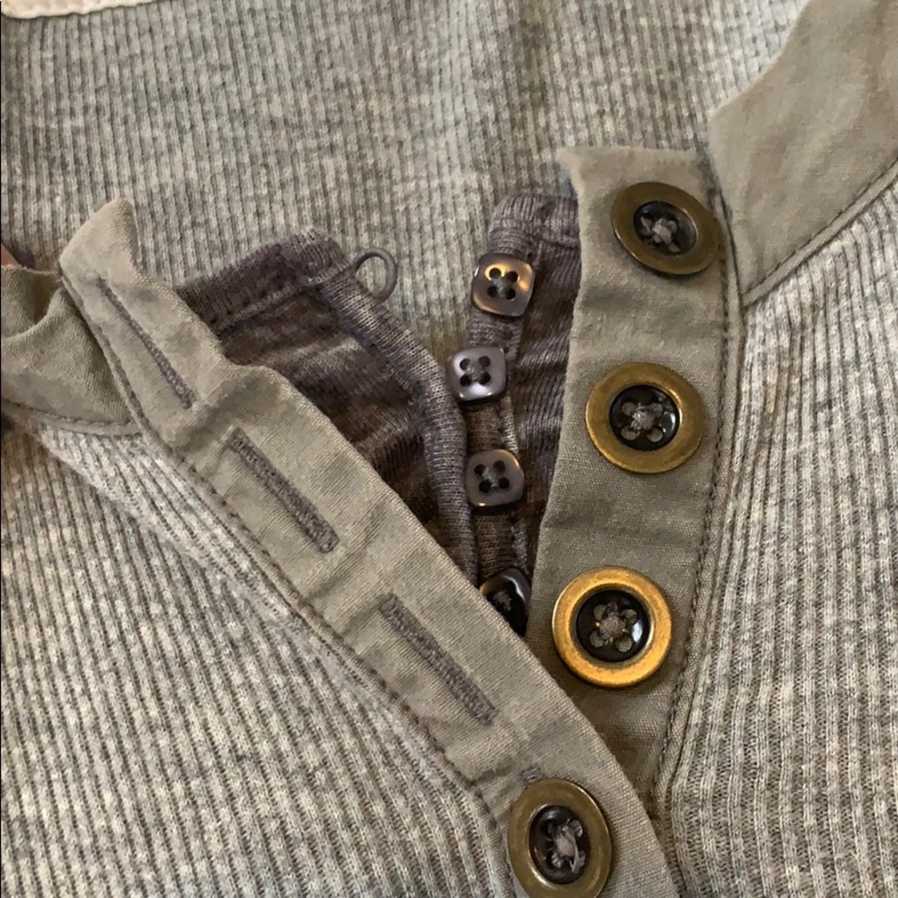Free People Hooded Thermal Shirt - Picture 2 of 5